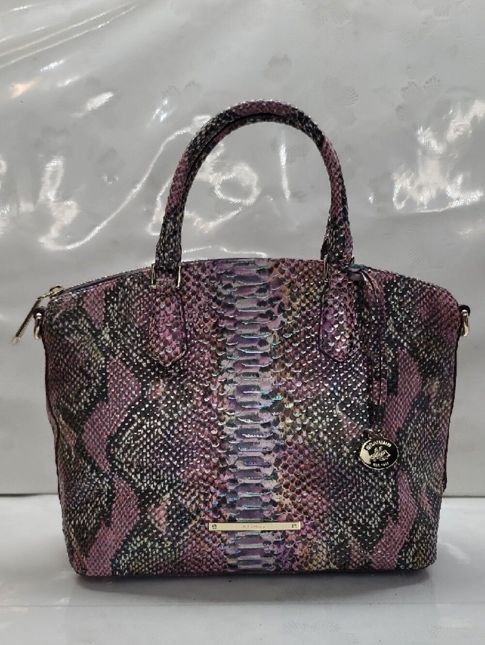 Brahmin NEW Duxbury Medium Satchel In Berry Opal Seville - Picture 2 of 12